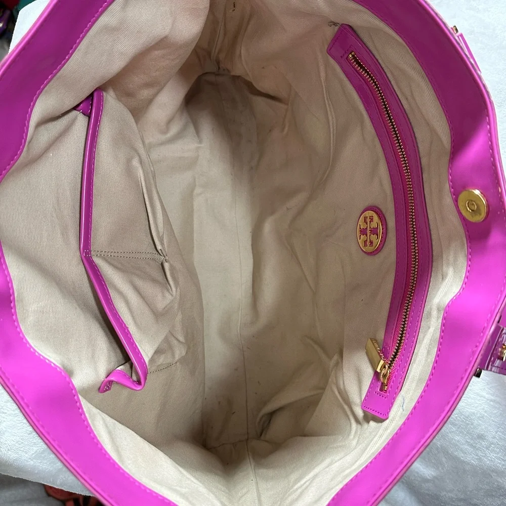 Tory Burch Pink Geometric Tote - Picture 3 of 10